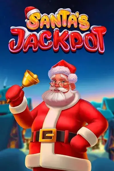 Père Noël faisant sonner une cloche en or
