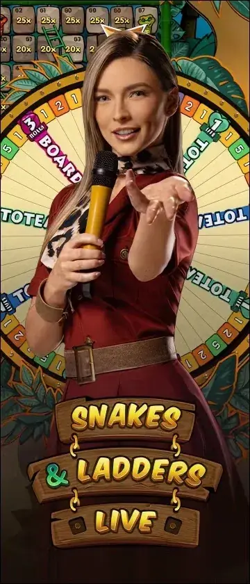 Animatrice et plateau géant de serpents et échelles